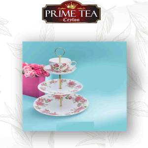 Pink Garden Cosmiya Porcelain Cake Stand
