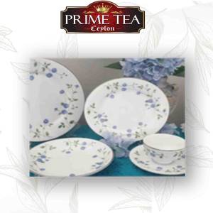 Blue Rose Translucent Porcelain 20pcs set includes Ceramic Cups & Saucer