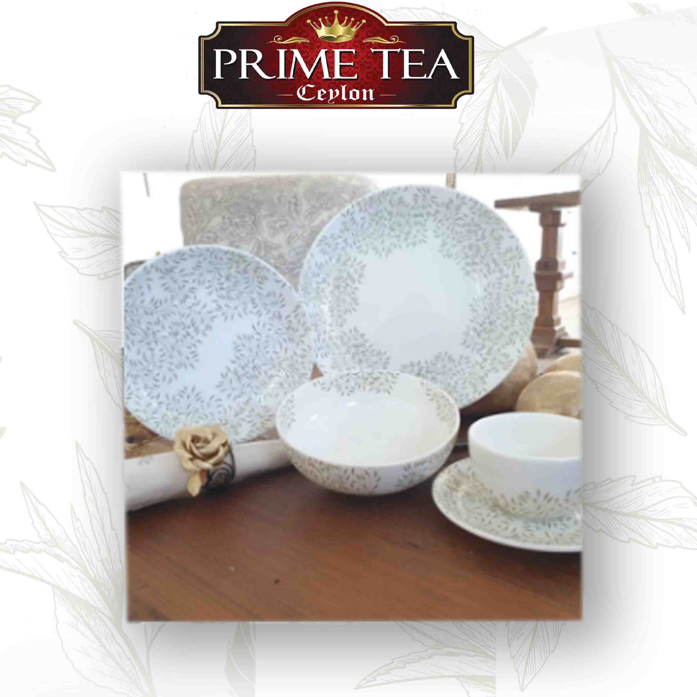 Green Leaf Porcelain 20 pcs set includes Cups & Saucer