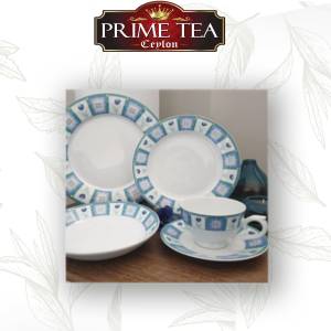 Livy 20pcs Translucent Porcelain set includes Cups & Saucer