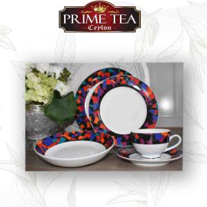 Mosac Translucent Porcelain 20 pcs set includes Cups & Saucer